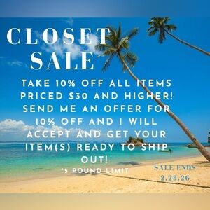 CLOSET SALE